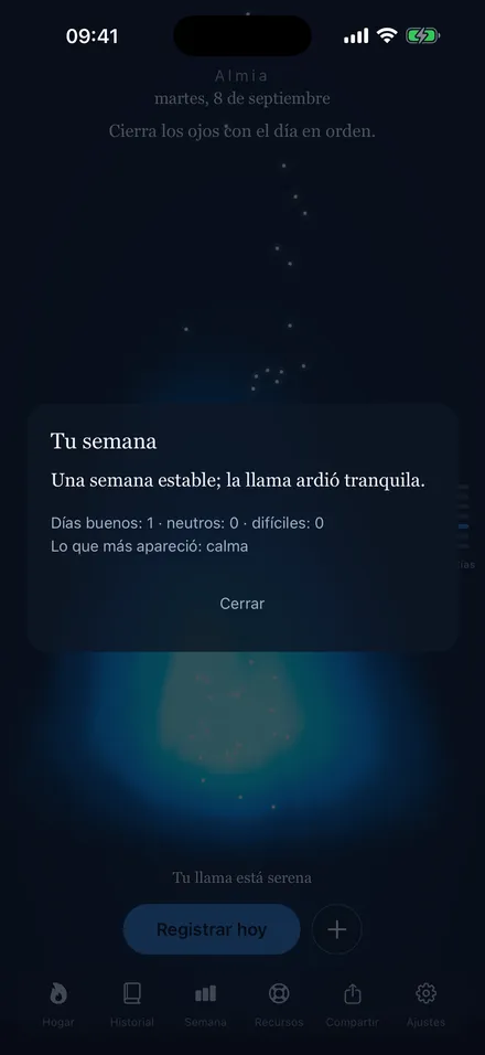 Resumen de la semana con la llama